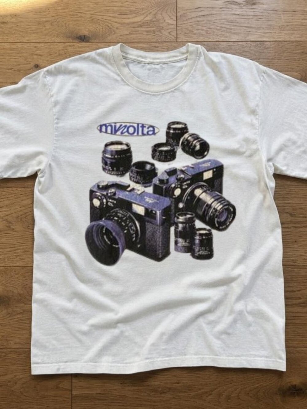 Camera Collection Graphic Tee – White Photography Inspired T-Shirt